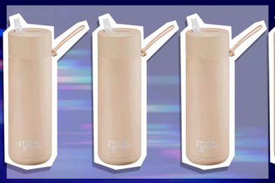 9PR: Frank Green 20oz Stainless Steel Ceramic Reusable Bottle with Straw Lid