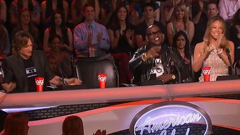Watch: Nicki Minaj turns up late to first <i>American Idol</i> live show - Mariah's not happy
