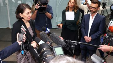 Former NSW Premier Gladys Berejiklian speaks to the media as she departs the Independent Commission Against Corruption