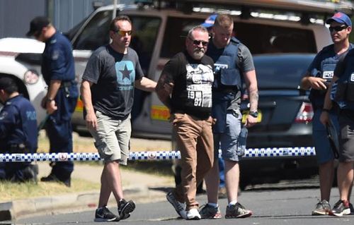 Peter Williams being arrested by police. (AAP)