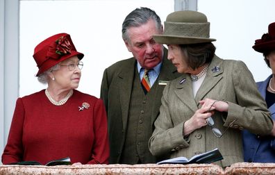 Queen Elizabeth II, Lord Samuel Vestey and Lady Celia Vestey attend day 4 'Gold Cup Day' of the Cheltenham Festival at Cheltenham Racecourse on March 13, 2009 in Cheltenham, England.