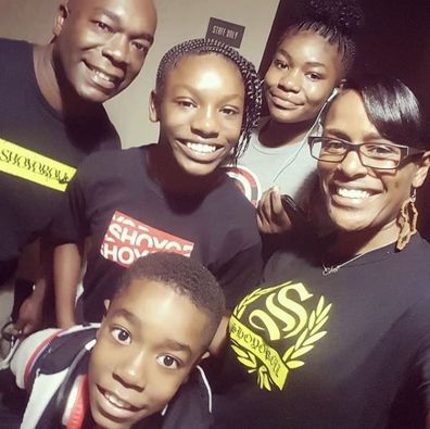 Sherise Blackman with her family. 