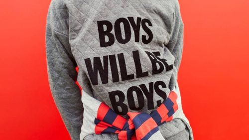 "Boys will be boys": the slogan top has stirred up controversy. (Peter Alexander)