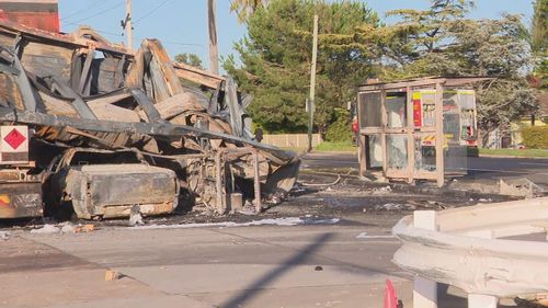 An investigation is underway into what caused a blaze in a Sydney petrol station.