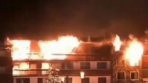 The blaze started in a staff accommodation building in the popular resort of Courchevel.