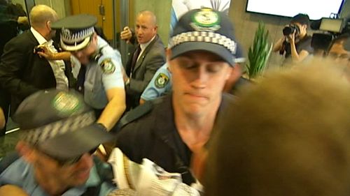 Police did not arrest anyone but said they were concerned a crowd crush situation would occur. (9NEWS) 