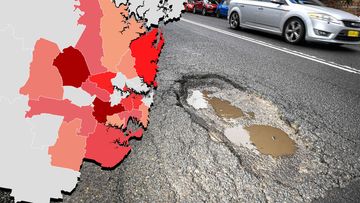 Map of pothole-related callouts in Sydney, according to NRMA.