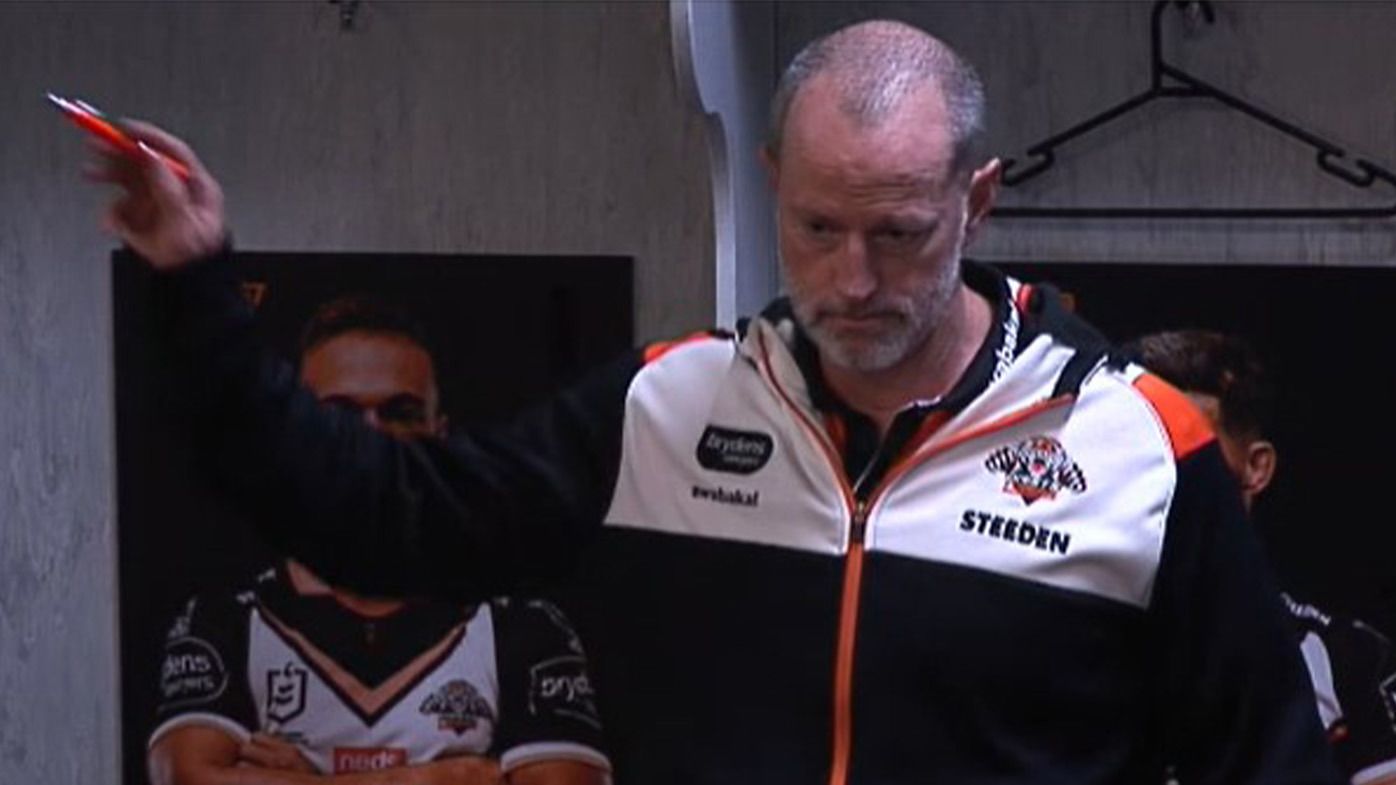 'Disgusted and he should be': Wests Tigers coach Michael Maguire's monumental half-time statement