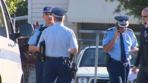 Police at the scene in Fitzroy Street, Campsie. (9NEWS)