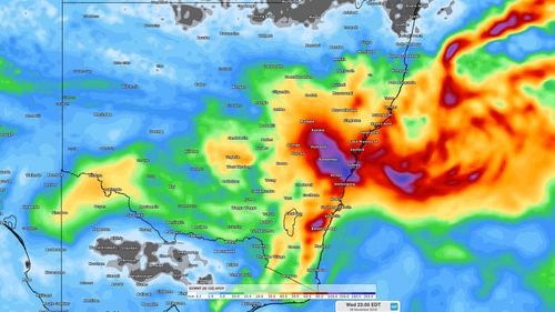 More than a month's worth of rain is likely to cause flooding along central parts of the NSW coast during the middle of this week.