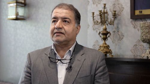 Majid Farahani speaks during an interview in Tehran, Iran, on June 20, 2025.