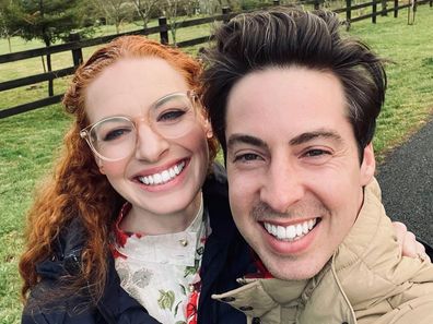 Emma Watkins with her husband Oliver Brian.