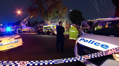 Emergency services had to evacuate two neighbouring homes after a fierce blaze in Merrylands West this morning.