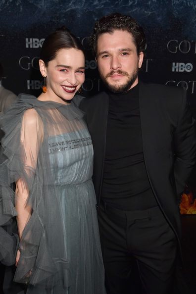 Emilia Clarke and Kit Harington