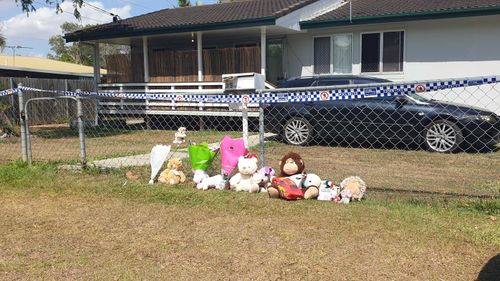 Tributes for the girls outside the home.