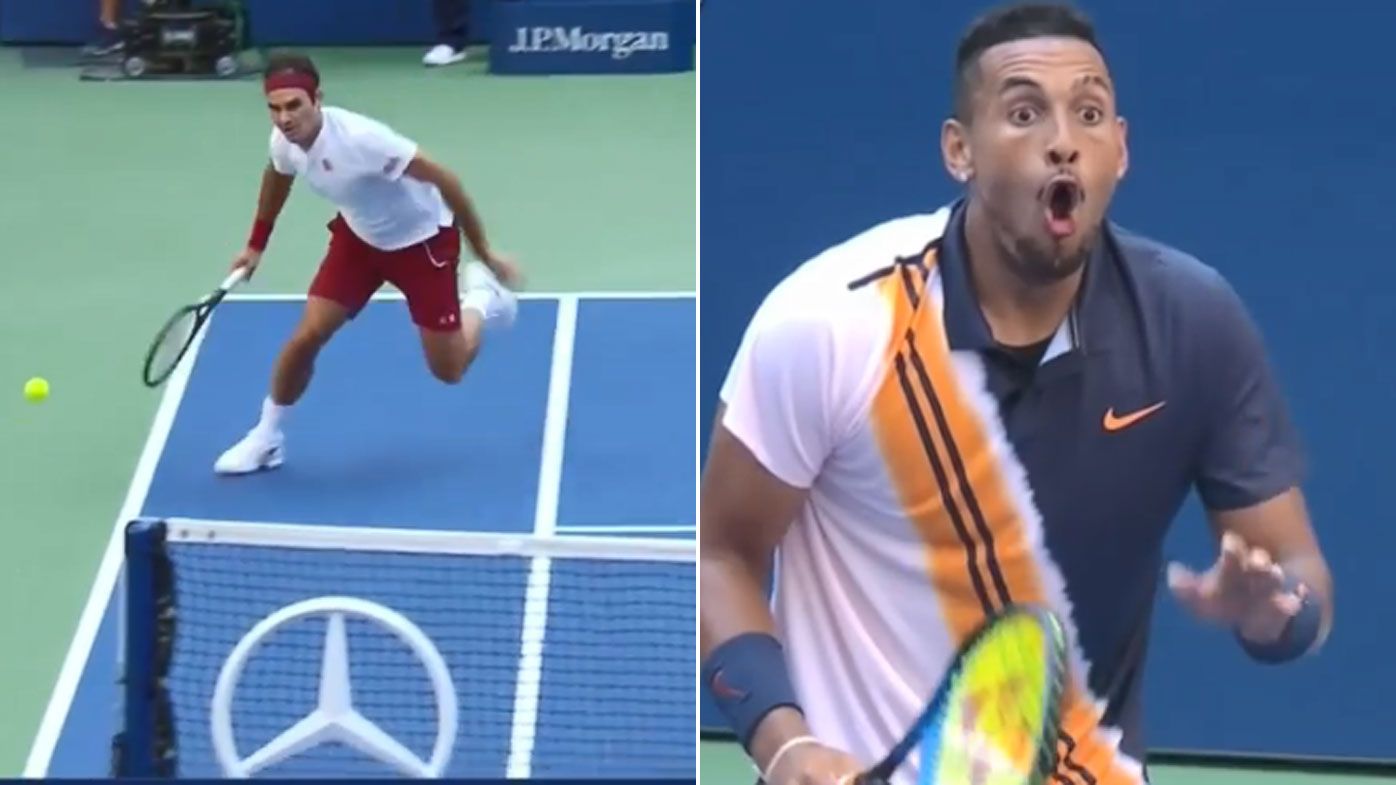 Kyrgios left stunned by this insane Federer shot