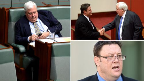 Clive Palmer's one-word text in response to Glenn Lazarus' shock resignation