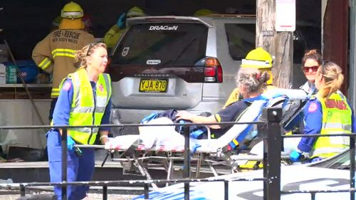 Police and emergency crews at the scene of the crash. (Nine News)