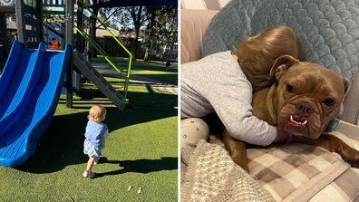 Amy is not happy people bring dogs to playgrounds, despite having a dog herself