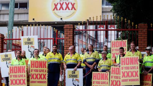 Protesters fear the Queensland company plans to make more of its beer in other states. (AAP)