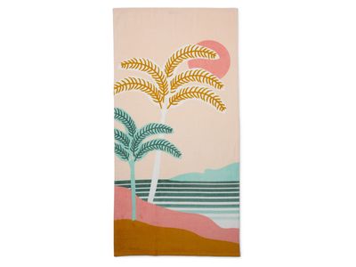 Dreamscape velour print beach towel