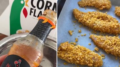 Using just Kellogg's cornflakes and Nandos sauce, you can create this viral TikTok recipe for a quick and easy (not to mention tasty) snack 