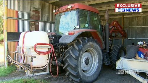 The offenders used a tractor connected to a chain to force their way into the property (Supplied).