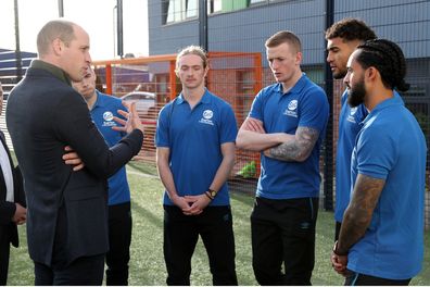 Prince William says football stars shouldn't be 'embarrassed' to talk about their feelings
