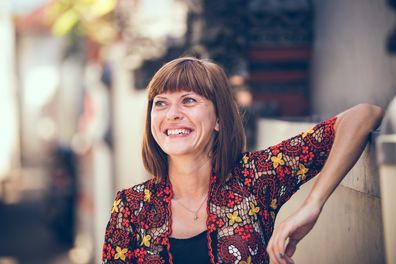 Woman smiling