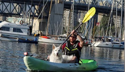 Kayaking is one of the pair's favourite activities, and Mya has got more confident on the water.