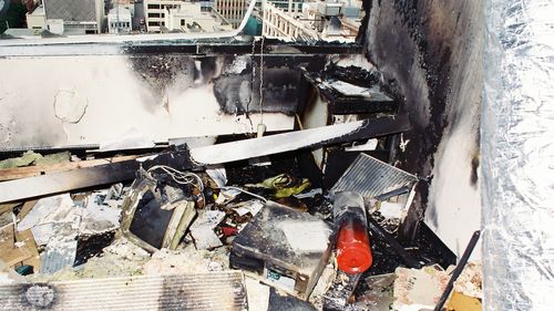 The scene of the National Crime Authority bombing in Adelaide in 1994. 