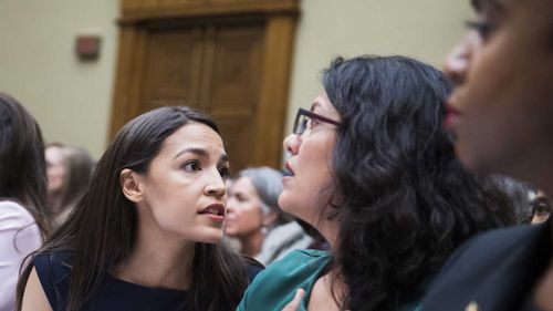 Alexandria Ocasio-Cortez, Rashida Tlaib and Ayanna Pressley represent the far-left of the Democratic caucus.