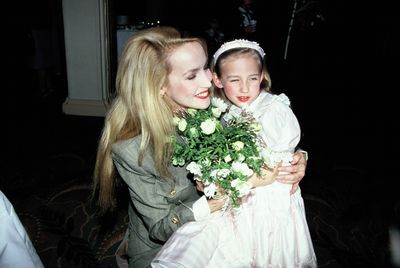 <p>Then: Jerry Hall and daughter Elizabeth Scarlett Jagger in London in 1990.</p>