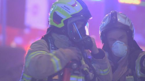 A fire broke out in Dandenong, in Melbourne's south-east, overnight.