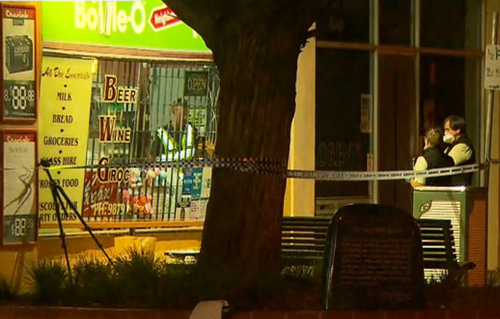 Police were in the area investigating a series of armed robberies. (9NEWS)