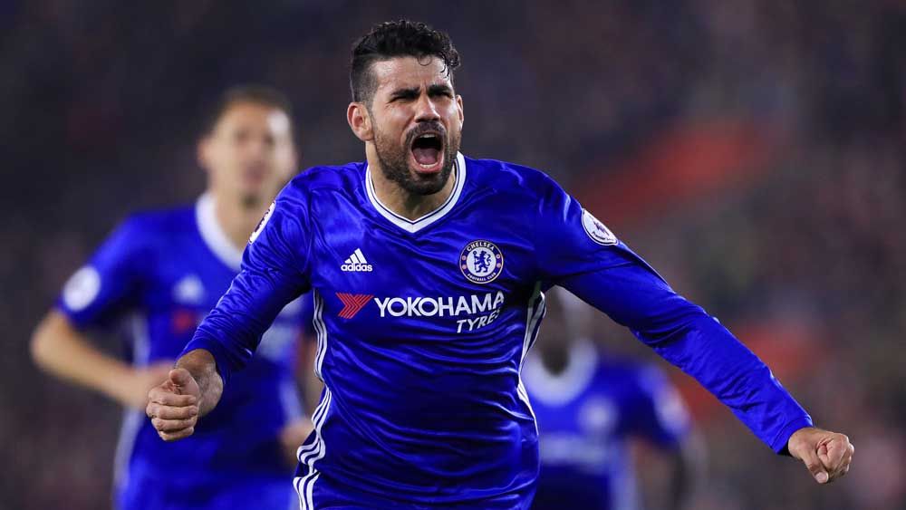 Diego Costa scored the second goal for Chelsea. (AAP)