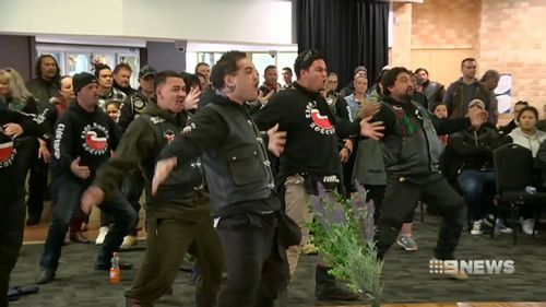 The family's Kiwi relatives performed a haka in tribute to the victims. Picture: 9NEWS