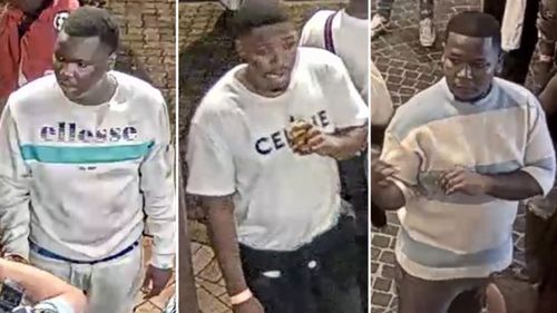 Police want to speak with six men after a stabbing in Sydney's Darling Harbour early on Monday morning.