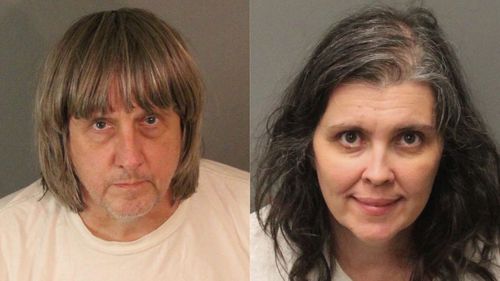 These undated photos provided by the Riverside County Sheriff's Department show David Allen Turpin, left, and Louise Anna Turpin. 