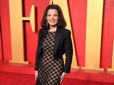 BEVERLY HILLS, CALIFORNIA - MARCH 10:  Fran Drescher arrives at the 2024 Vanity Fair Oscar Party Hosted By Radhika Jones at Wallis Annenberg Center for the Performing Arts on March 10, 2024 in Beverly Hills, California. (Photo by Steve Granitz/FilmMagic)