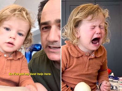 Michael Wippa Wipfli cooking with daughter Francesca. 