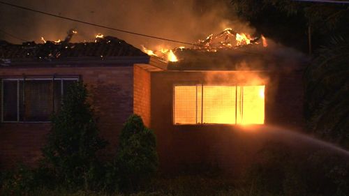  The fire, which destroyed the house, has now been extinguished. (9NEWS)