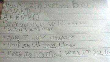 Seven-year-old Irish girl Milly-Raine has written the perfect 'friend wish list'. (Kazza Adams)