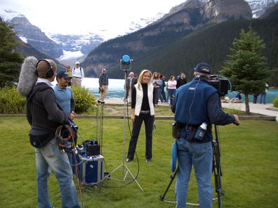 Sami Lukis as the weather presenter for Nine's Today Show.