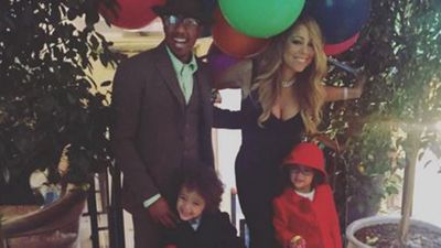 Divorced duo Nick Cannon and Mariah Carey with their twins Moroccan and Monroe