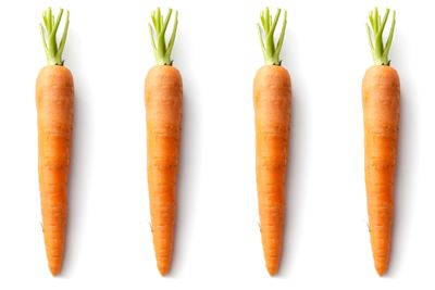 4 medium carrots are
100 calories