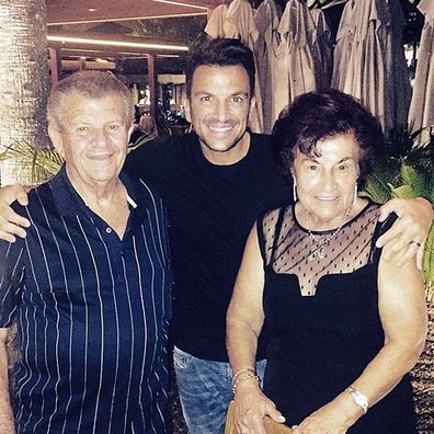 Peter Andre with his parents Savvas and Thea.