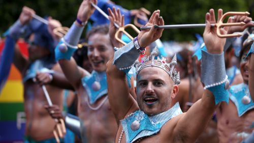 Revellers celebrated gay pride. (AAP)