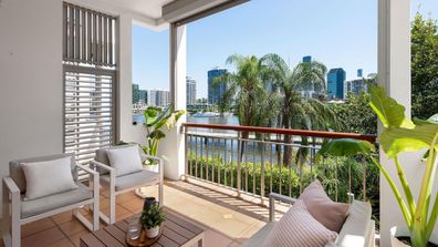 Apartments Brisbane river views balcony Domain listing 