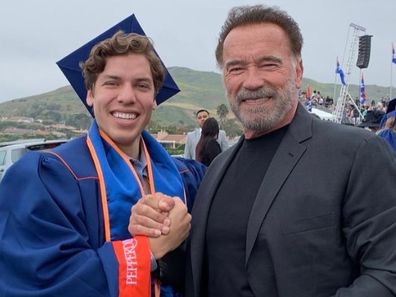 Arnold Schwarzenegger with son Joseph Baena from an Instagram post in 2019.
